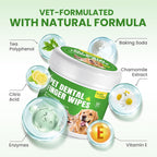 Soft Pet Dental Wipes Dogs Cats Mint Flavor