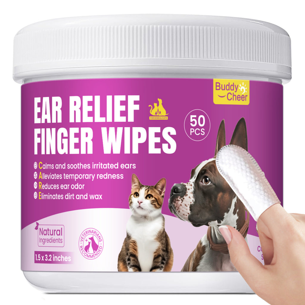 BuddyCheer Ear Cleaning Finger Wipes Dogs Cats