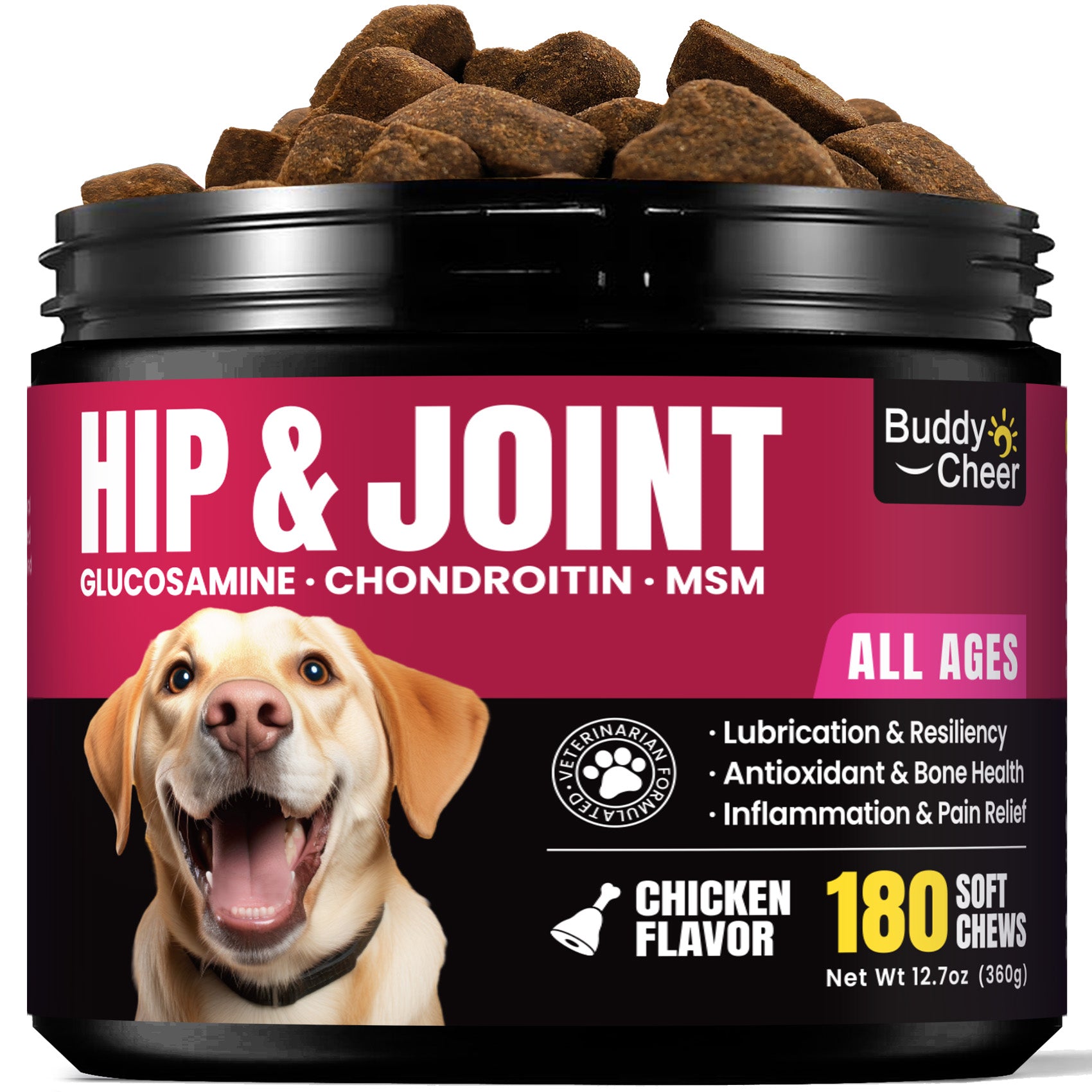 Glucosamine for Dogs Hip and Joint Supplement Chews - 180 Ct