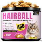Hairball Treatment for Cats with Coconut & Fish Oils for Smooth Passage - 450 Ct