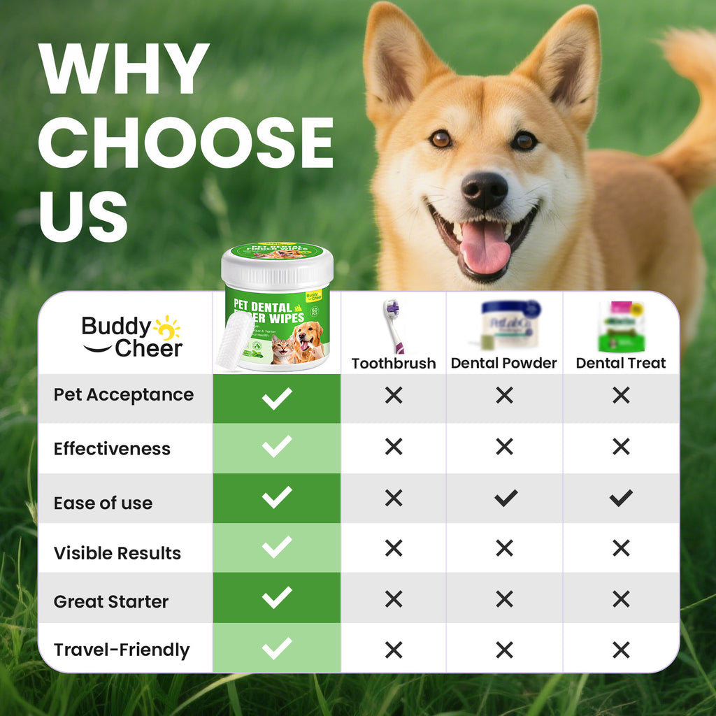 No-Rinse Dental Wipes Pet Oral Care Fresh Breath