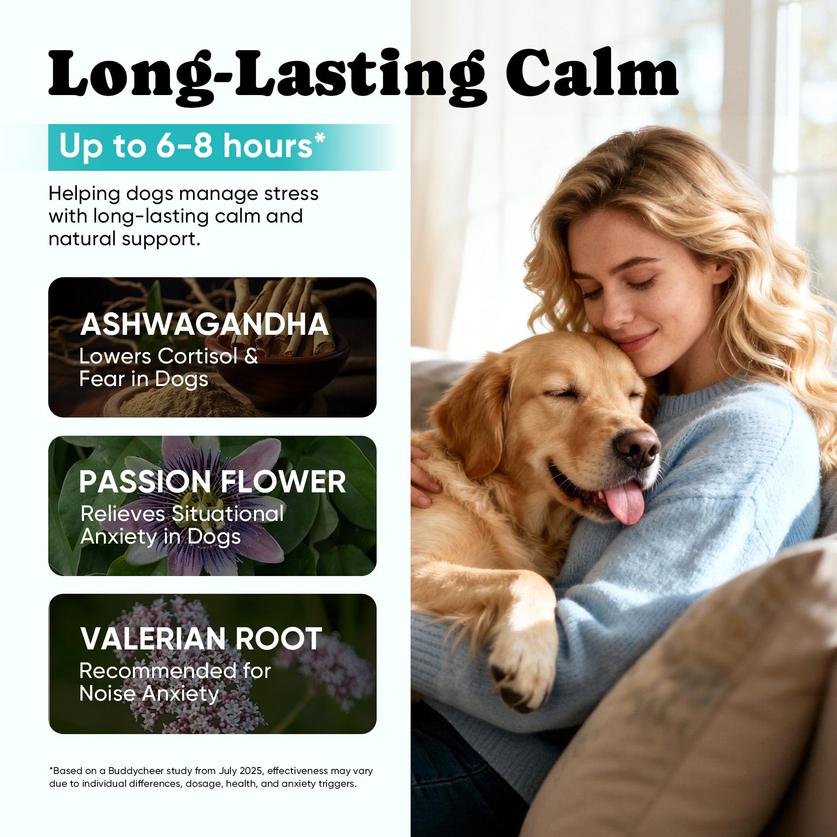 Calming Chews for Dogs – GABA & Melatonin for Fast-Acting Relief - 180 Ct