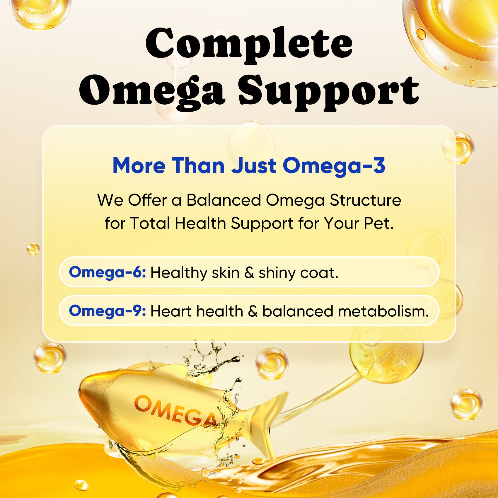 Omega 3 6 9 Salmon Oil Chews – Fish Oil Supplement - 180ct