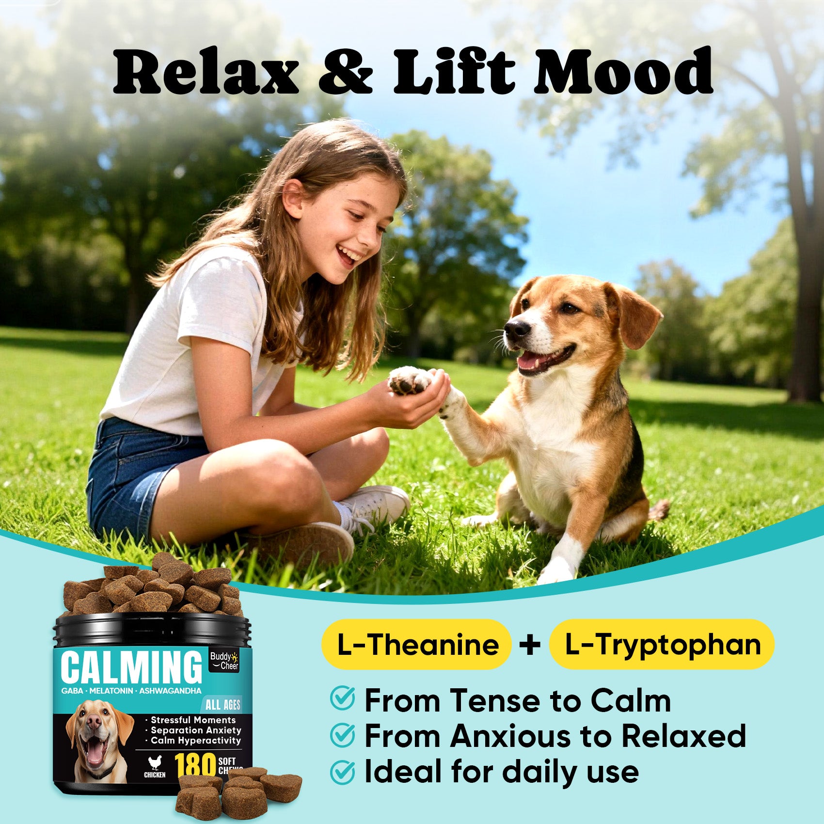 Stress Relief Dog Soft Chews BuddyCheer