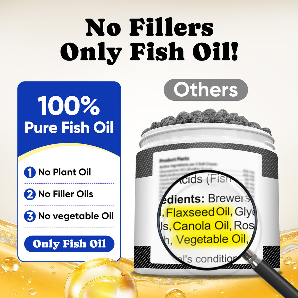 Daily Omega-3 Chews Dogs BuddyCheer Skin Coat