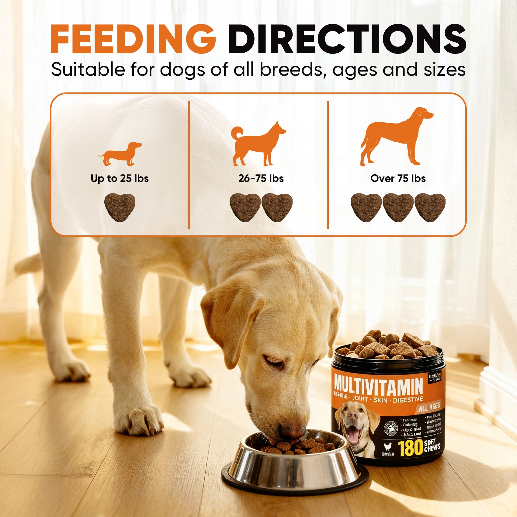 180 Ct Dog Soft Chews Daily Wellness Multivitamins