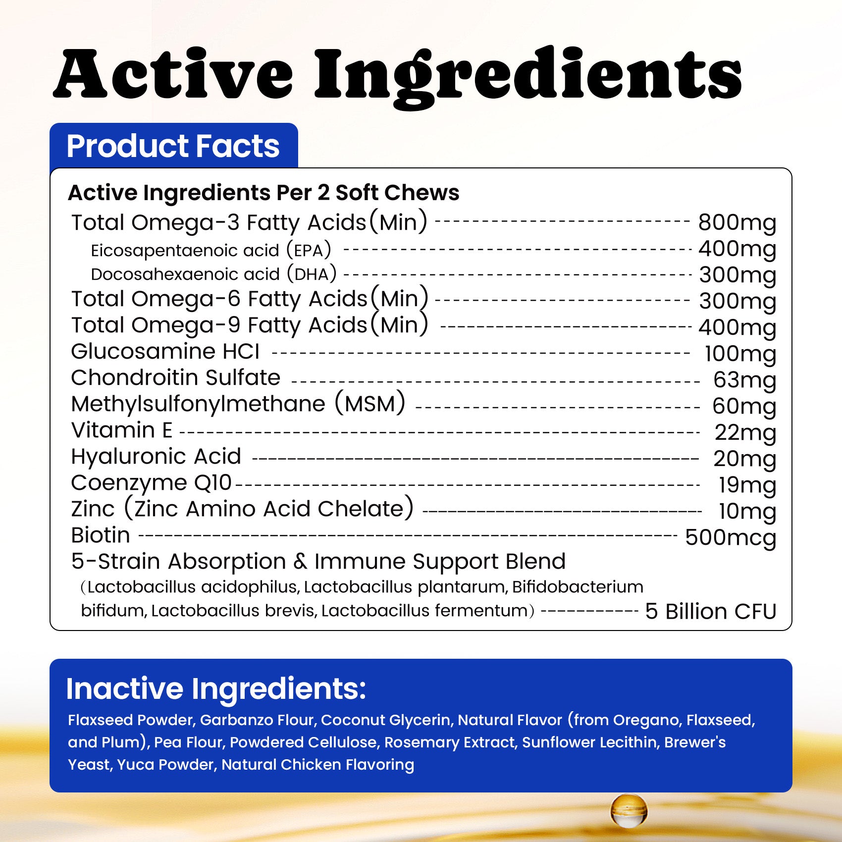 BuddyCheer Omega-3 Chews Dogs Healthy Coat