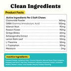 180 Ct Dog Calming Soft Chews Stress Relief