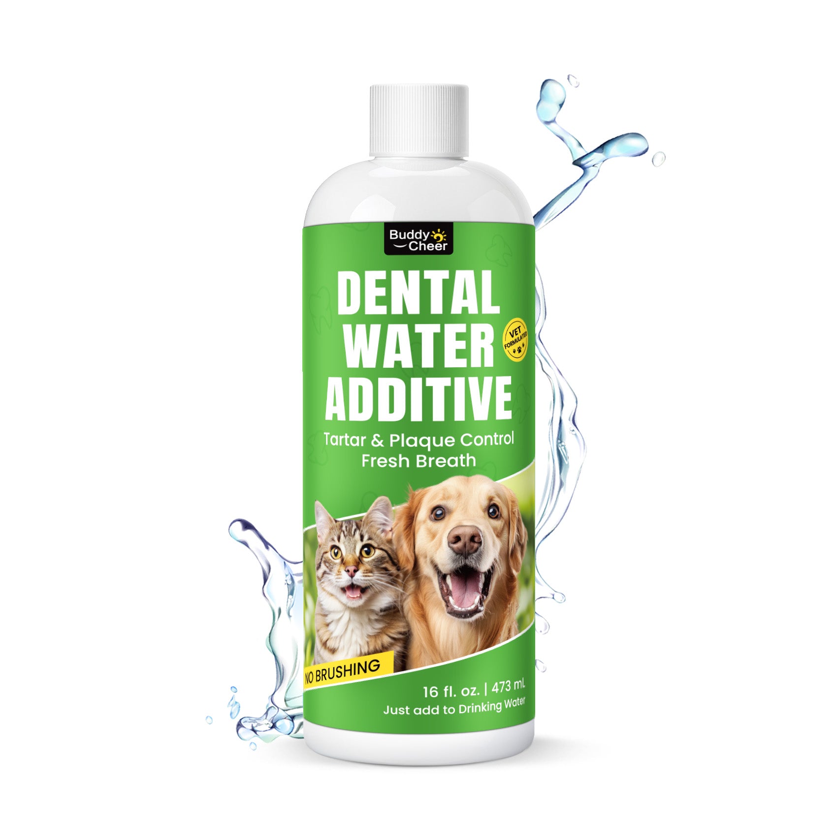 Dog Breath Freshener – Enzymatic Dog Dental Water Additive- 16oz