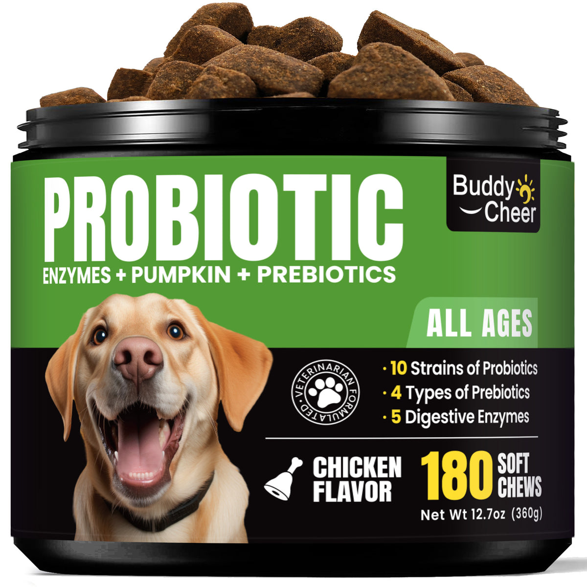 BuddyCheer Gut Health Probiotics Soft Chews Dogs
