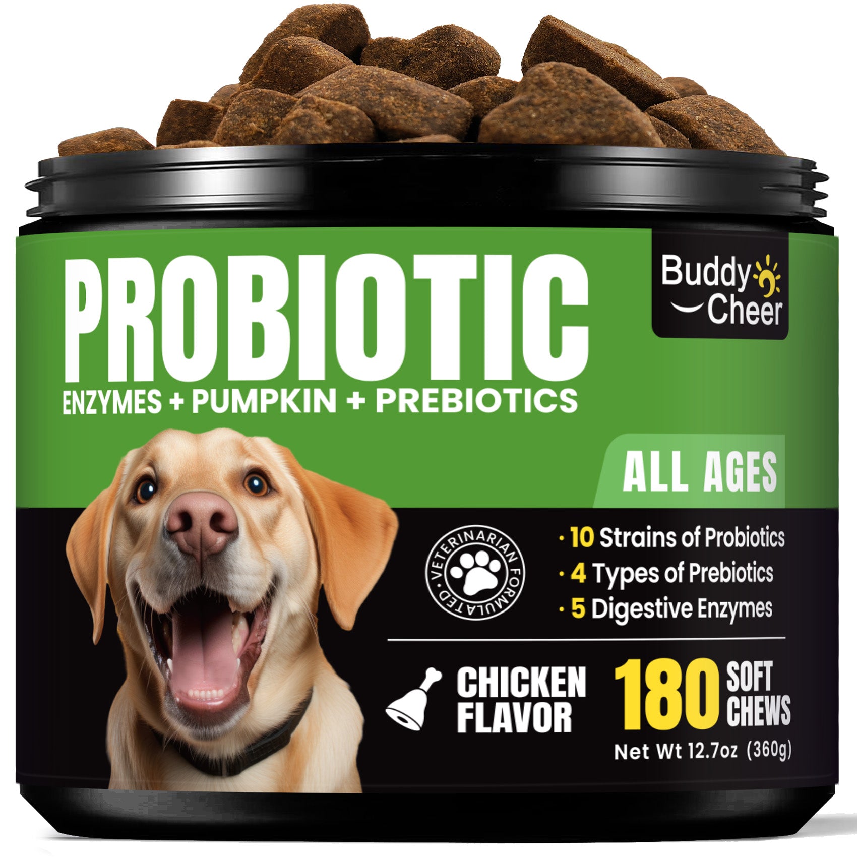 BuddyCheer Gut Health Probiotics Soft Chews Dogs