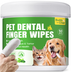 BuddyCheer Mint Dental Wipes Dog Cat Plaque Breath